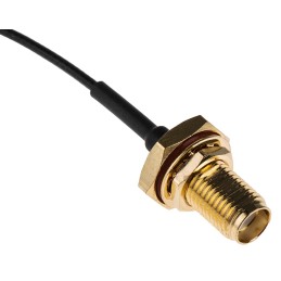 1 pcs - RS PRO Female SMA to Female U.FL Coaxial Cable, 100mm, RF Coaxial, Terminated