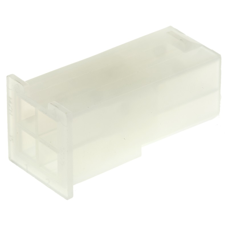 5 pcs - Molex, Mini-Fit Jr Male Connector Housing, 4.2mm Pitch, 4 Way, 2 Row