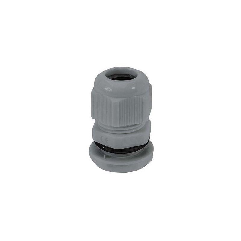 10 pcs - HellermannTyton NGM Series Grey Nylon Cable Gland, M25 Thread, 13mm Min, 18mm Max, IP68