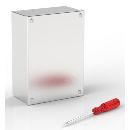 1 pcs - RS PRO 304 Stainless Steel Satin Adaptable Enclosure Box, 220mm x 160mm x 85mm