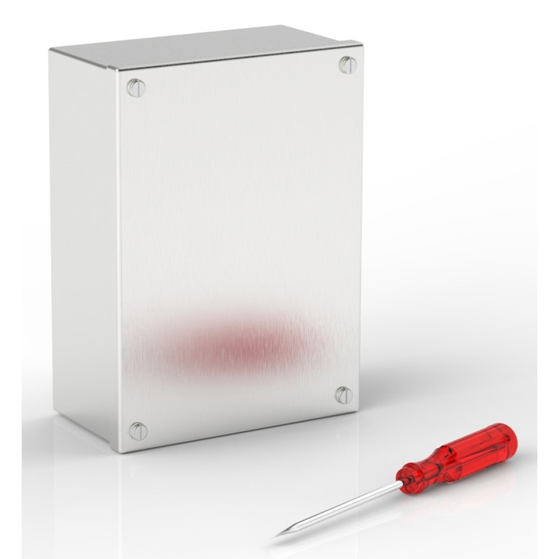1 pcs - RS PRO 304 Stainless Steel Satin Adaptable Enclosure Box, 220mm x 160mm x 85mm