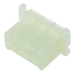 700 pcs - TE Connectivity, AMP FASTIN-FASTON 6 Way Nylon 66 Crimp Terminal Housing, 6.35mm Tab Size, Natural