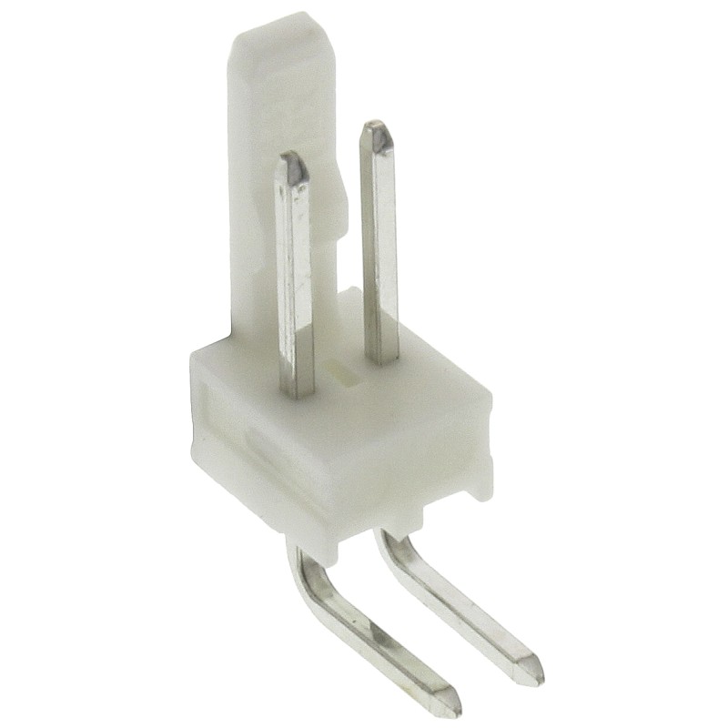 5 pcs - Molex KK 254 Series Right Angle Through Hole Pin Header, 2 Contact(s), 2.54mm Pitch, 1 Row(s), Unshrouded