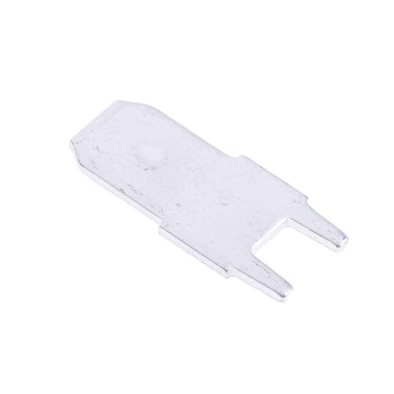 100 pcs - RS PRO Grey Uninsulated Male Spade Connector, PCB Tab, 7.9 x 6.4mm Tab Size