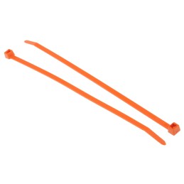 1 Bag of 100 - HellermannTyton Cable Tie, 200mm x 4.6 mm, Orange Polyamide 6.6 (PA66), Pk-100