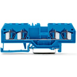 5 pcs - Wago 281 Series Blue Feed Through Terminal Block, Single-Level, Cage Clamp Termination, ATEX, IECEx