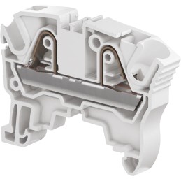 5 pcs - Entrelec ZK6 Series Grey Standard Din Rail Terminal, 6mm², Single-Level, Spring Clamp Termination