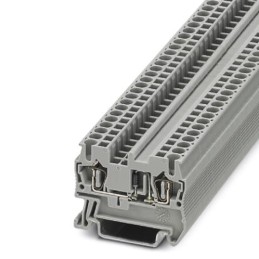 5 pcs - Phoenix Contact ST 2.5-DIO/R-L Series Grey DIN Rail Terminal Block, Single-Level, Spring Clamp Termination