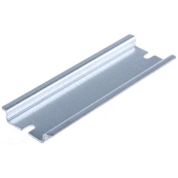 1 pcs - Fibox Steel Unperforated DIN Rail, Top Hat Compatible, 110mm x 35mm x 8mm