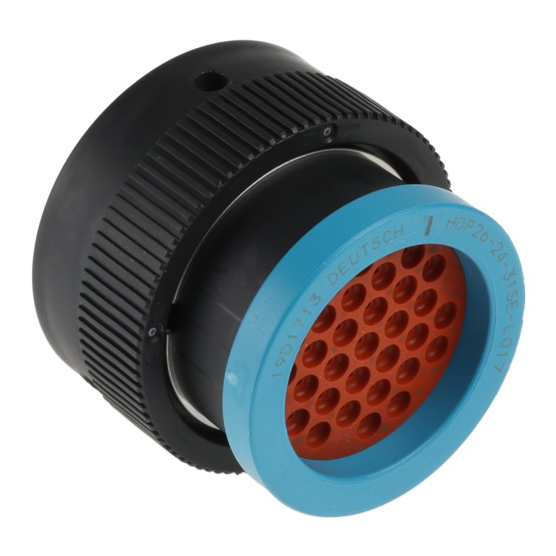 1 pcs - Deutsch Circular Connector, 31 Contacts, Cable Mount, Plug, Female, IP67, HD20 Series