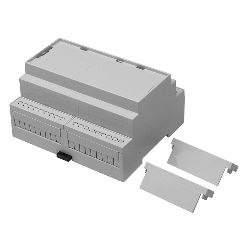 1 pcs - RS PRO Solid Top Enclosure Type, 106.2 x 90 x 58mm, Polycarbonate DIN Rail Enclosure Kit