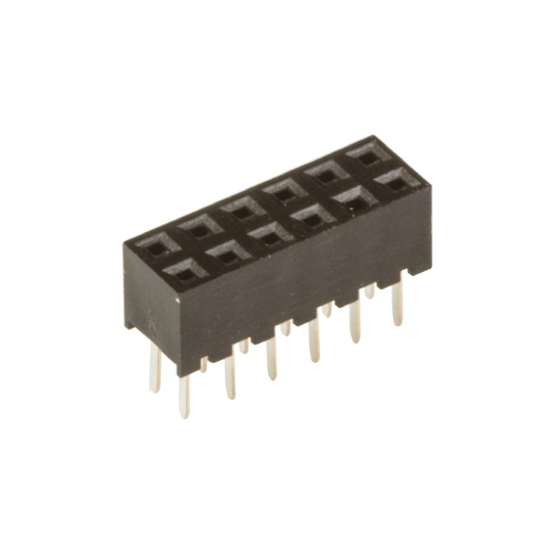 5 pcs - Hirose A3C Series Straight Through Hole Mount PCB Socket, 12-Contact, 2-Row, 2mm Pitch, Solder Termination