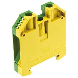 1 pcs - Weidmuller 2-Way WPE 16 Earth Terminal Block, 16mm², 14 - 6 AWG Wire, Screw Down, Wemid Housing, ATEX