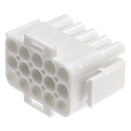800 pcs - TE Connectivity, Universal MATE-N-LOK Male Connector Housing, 6.35mm Pitch, 15 Way, 3 Row