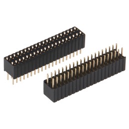5 pcs - RS PRO Straight Through Hole Mount PCB Socket, 40-Contact, 2-Row, 1.27mm Pitch, Solder Termination