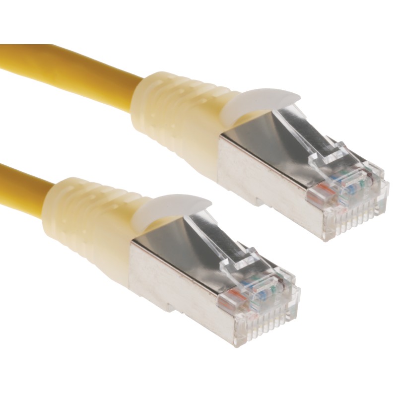 1 pcs - RS PRO Cat5e Male RJ45 to Male RJ45 Ethernet Cable, F/UTP, Yellow PVC Sheath, 5m