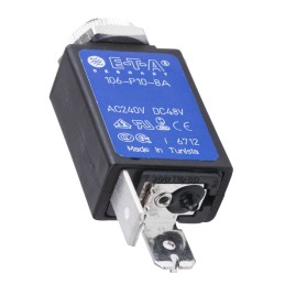 1 pcs - ETA Thermal Circuit Breaker - 106 Single Pole 240V Voltage Rating Panel Mount, 8A Current Rating