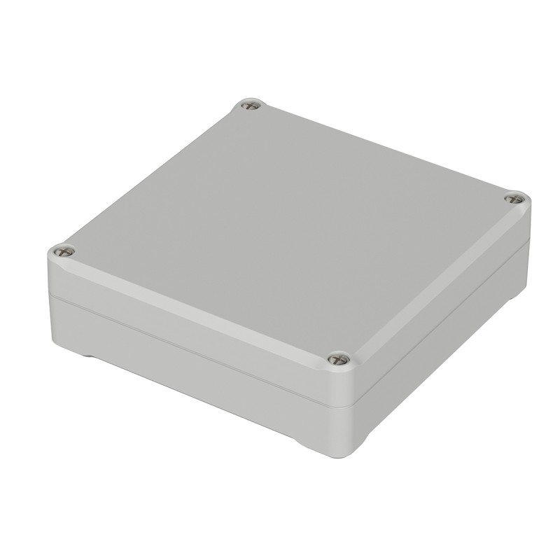 1 pcs - Bopla Euromas II Series Light Grey ABS Enclosure, IP65, Light Grey Lid, 122 x 120 x 37mm