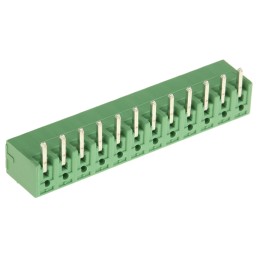 5 pcs - Phoenix Contact 3.81mm Pitch 12 Way Right Angle Pluggable Terminal Block, Header, Through Hole, Solder Termination