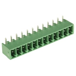 5 pcs - Phoenix Contact 3.81mm Pitch 12 Way Right Angle Pluggable Terminal Block, Header, Through Hole, Solder Termination