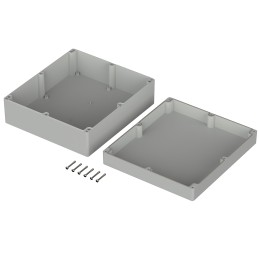 1 pcs - Bopla Euromas Series Light Grey ABS Enclosure, IP66, Light Grey Lid, 400 x 360 x 150mm
