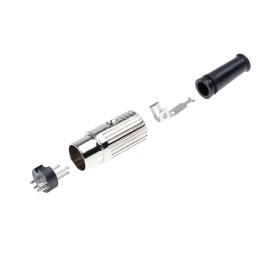 5 pcs - RS PRO 5 Pole Din Plug, 1A, 100 V ac, Male, Cable Mount