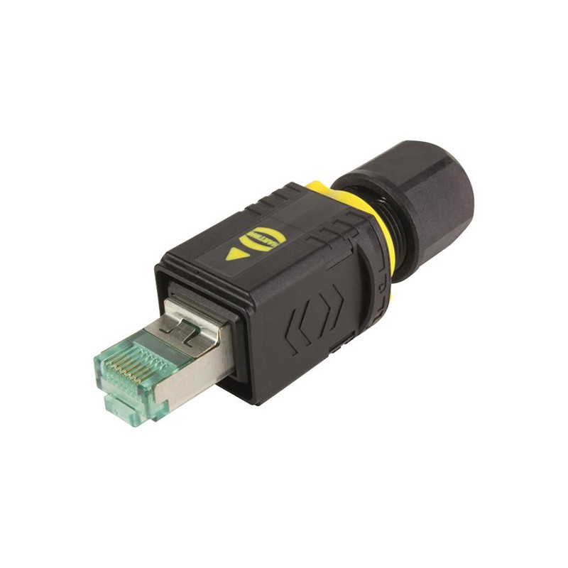 10 pcs - HARTING PushPull V4 Series Male RJ45 Connector, Cable Mount, Cat6a, 360° Shield