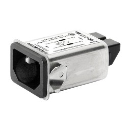 1 pcs - Schurter 6A, 250 V ac Male Snap-In Filtered IEC Connector 5120.2004.0 None Fuse