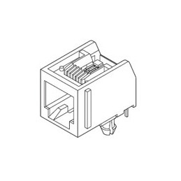 5 pcs - Molex 95009 Series Female RJ45 Connector, Through Hole, Cat3