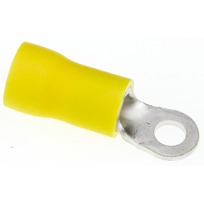 50 pcs - JST, R Insulated Ring Terminal, 3.5mm Stud Size, 2.6mm² to 6.6mm² Wire Size, Yellow