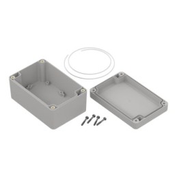 1 pcs - RS PRO Light Grey Polycarbonate Enclosure, IP65, Light Grey Lid, 120 x 80 x 60.2mm