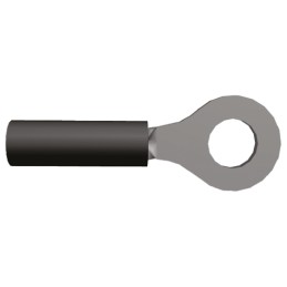 250 pcs - TE Connectivity, PIDG Insulated Ring Terminal, M3.5 Stud Size, 0.26mm² to 0.4mm² Wire Size, Black