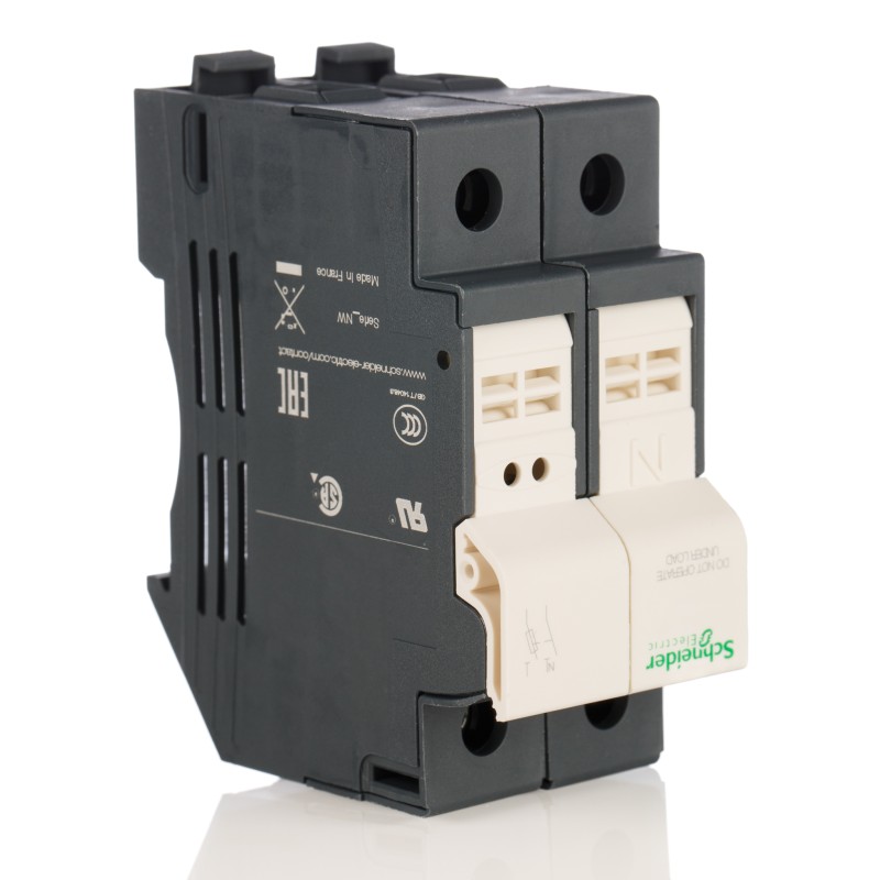 1 pcs - Schneider Electric 32A Rail Mount Fuse Holder for 10 x 38mm Fuse, 1+N, 690V ac/dc