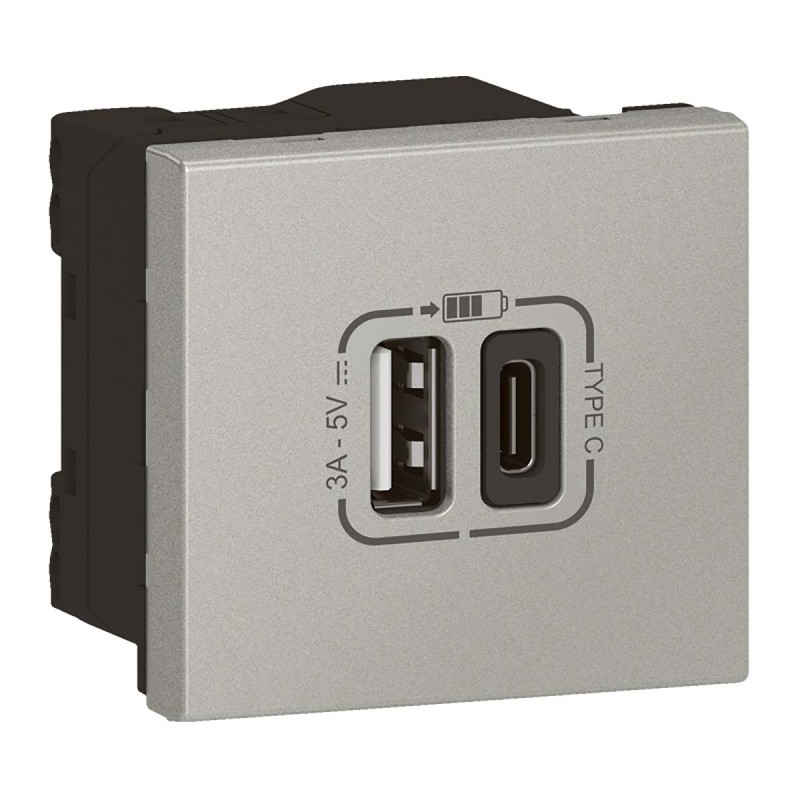 10 pcs - Legrand 2 Gang USB Socket, 2 Poles, 3A, Indoor Use