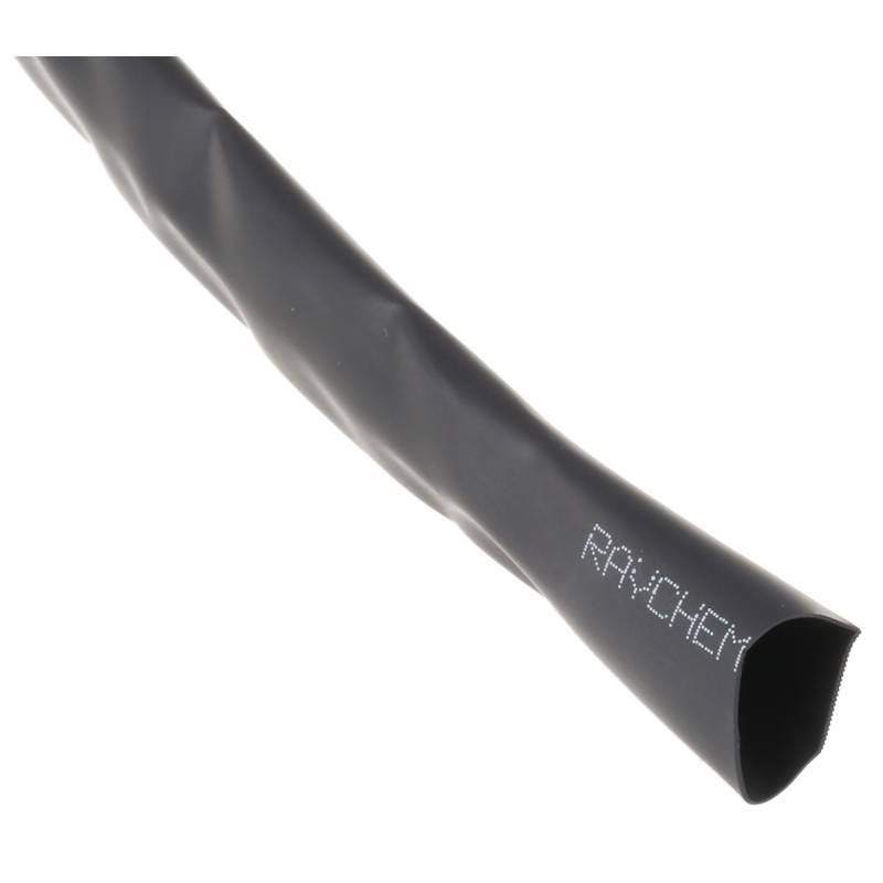 1 Reel of 6 M - TE Connectivity Heat Shrink Tubing, Black 12.7mm Sleeve Dia. x 6m Length 2:1 Ratio, RW-200 Series