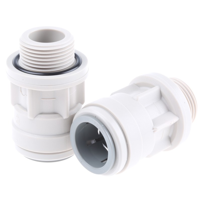 2 pcs - JG Speedfit Straight Adapter PVC Pipe Fitting, 22mm
