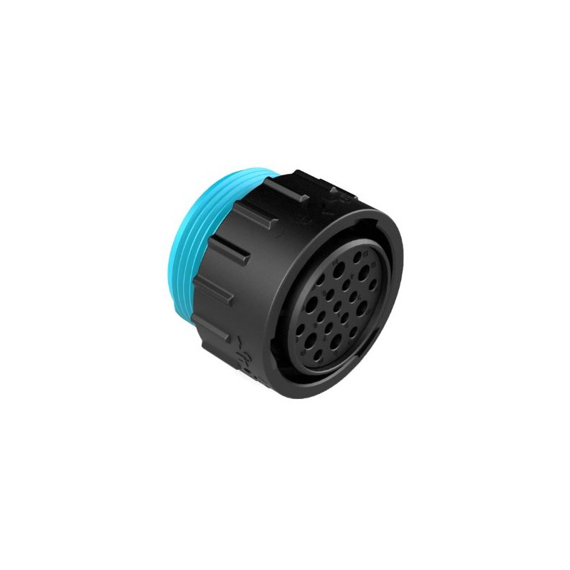 50 pcs - Amphenol Industrial Circular Connector, 19 Contacts, Panel Mount, Socket, Female, IP67, IP69K, Duramate AHDP Series