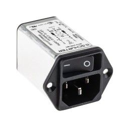 10 pcs - Schurter 4A, 250 V ac Male Panel Mount Filtered IEC Connector DC12.3102.001