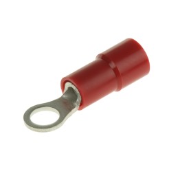 100 pcs - RS PRO Insulated Ring Terminal, M3.5 Stud Size, 0.5mm² to 1.5mm² Wire Size, Red
