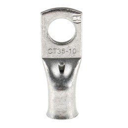 1 Pack of 10 - RS PRO Uninsulated Tubular Ring Terminal, M10 Stud Size to 35mm² Wire Size