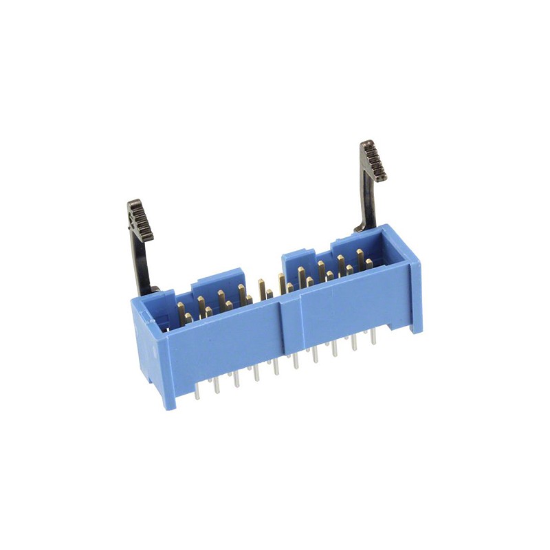 25 pcs - TE Connectivity AMP-LATCH Series Straight Through Hole PCB Header, 20 Contact(s), 2.54mm Pitch, 2 Row(s), Shrouded