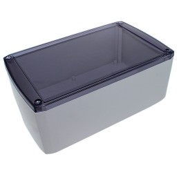 1 pcs - CAMDENBOSS 1102 Series Grey ABS Enclosure, IP54, Transparent Lid, 155 x 95 x 60mm