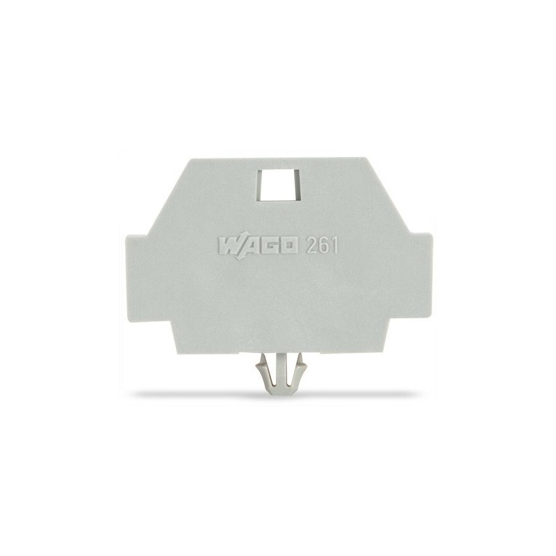 50 pcs - Wago 261 Series End Plate with Snap in Mounting Foot for Use with 261 Series Terminal Blocks