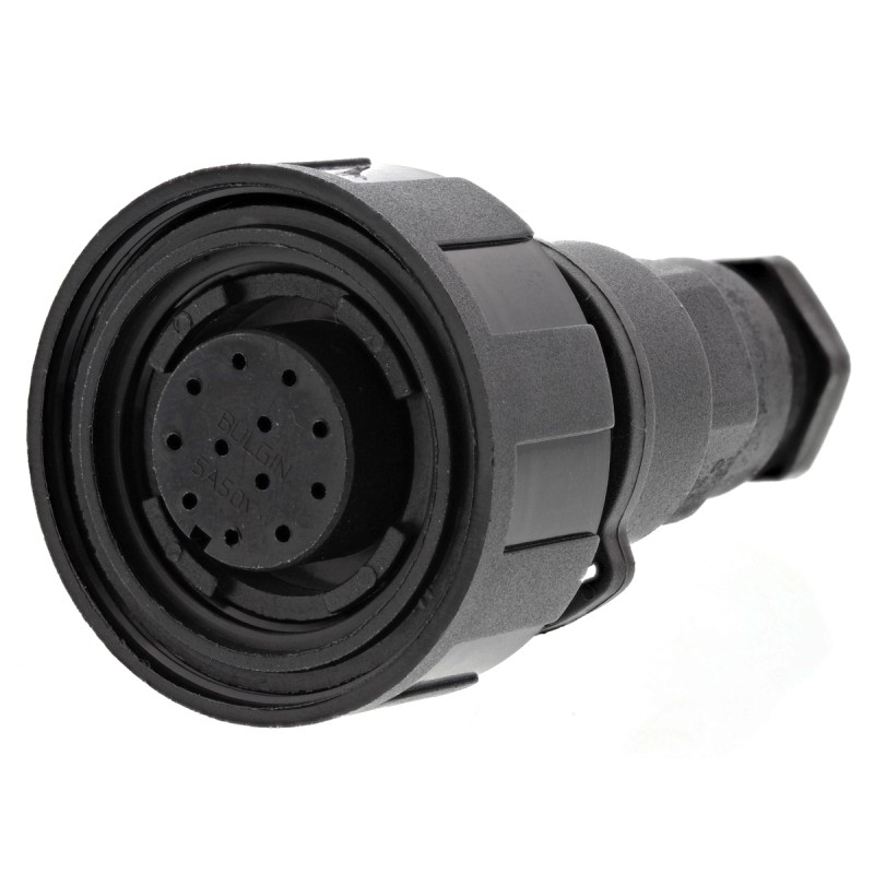 1 pcs - Bulgin Circular Connector, 12 Contacts, Cable Mount, Socket, Female, IP68, Standard Buccaneer Series