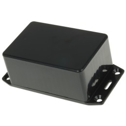 1 pcs - Hammond 1591 Series Black Flame Retardant ABS Enclosure, IP54, Flanged, Black Lid, 85 x 56 x 35mm