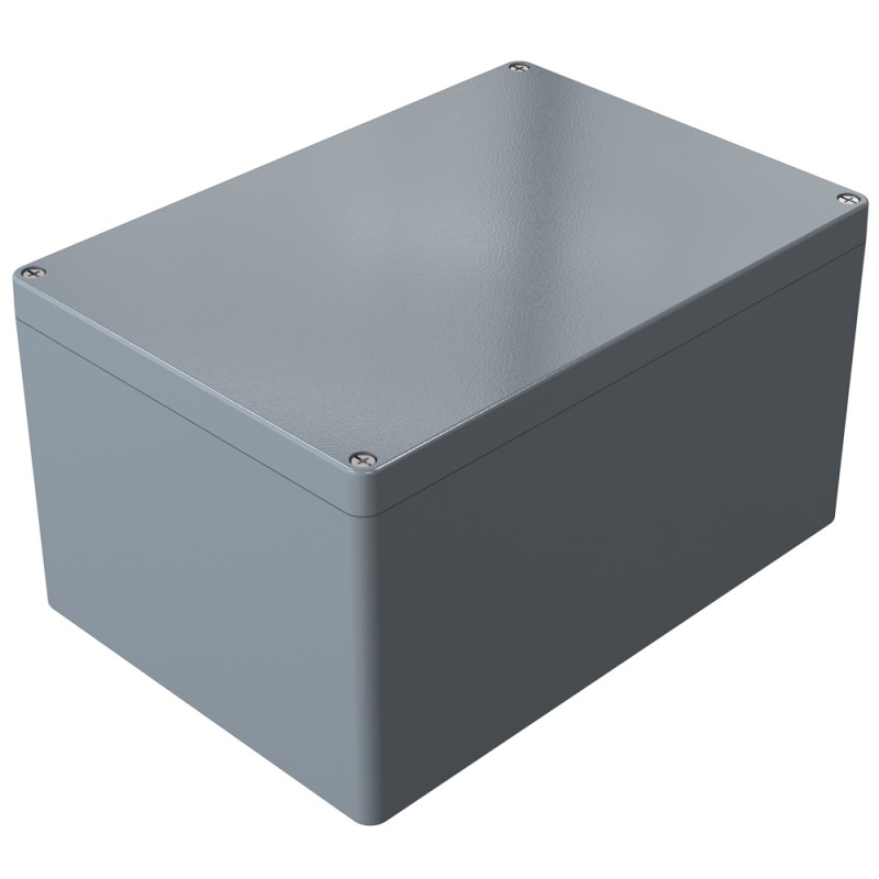 1 pcs - Rose Aluminium Standard Series Grey Die Cast Aluminium Enclosure, IP66, IK09, Grey Lid, 330 x 230 x 180mm