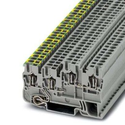 50 pcs - Phoenix Contact 5/3-PE/B/L, STIO 2 Series Grey Terminal Block, 2.5mm², 4-Level, Spring Termination