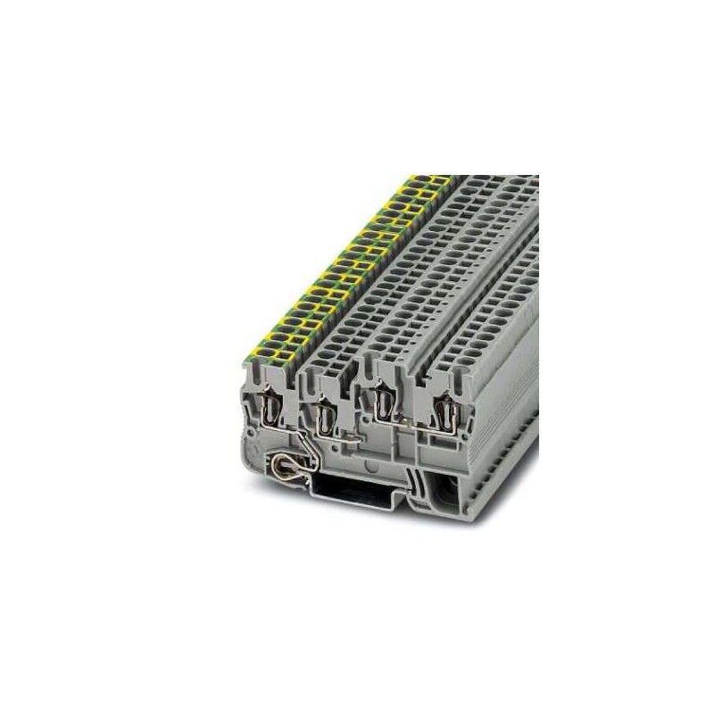 50 pcs - Phoenix Contact 5/3-PE/B/L, STIO 2 Series Grey Terminal Block, 2.5mm², 4-Level, Spring Termination