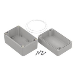 1 pcs - RS PRO Light Grey Polycarbonate Enclosure, IP65, Light Grey Lid, 120 x 80 x 75.2mm