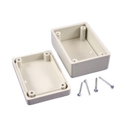 1 pcs - Hammond 1594 Series Light Grey ABS Enclosure, IP54, Light Grey Lid, 81 x 56 x 28mm